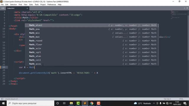 APRENDENDO A BIBLIOTECA MATH | MÉTODOS | JS - JAVASCRIPT смотреть онлайн