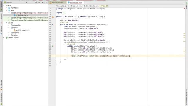 How to send Push Notification using Android Studio смотреть онлайн