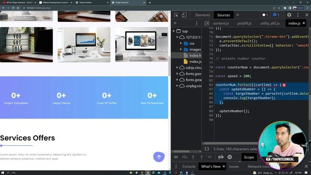 Website Development in Hindi #22: Animated Number Counter Functionality смотреть онлайн