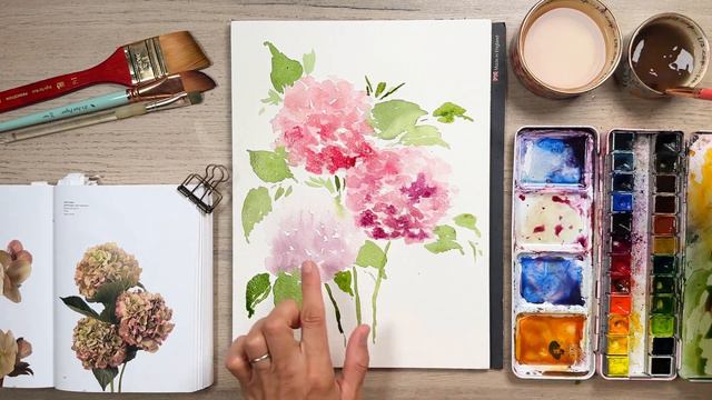Wet on wet to paint watercolor hydrangeas is a game changer! + Dreaming смотреть онлайн