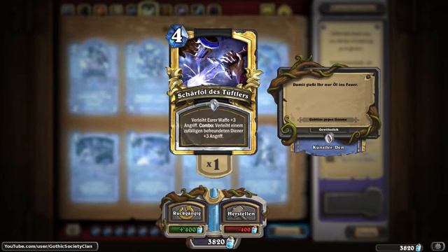 [HS] [Golden Cards] - [Goblins gegen Gnome] - Schärföl des Tüftlers | Tinker's Sharpsword Oil смотреть онлайн