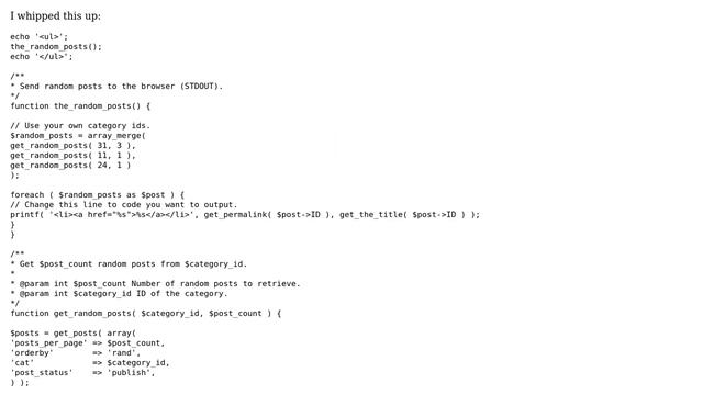 Wordpress: Get mixed category random posts смотреть онлайн