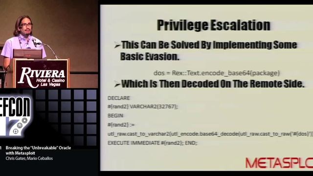 DEFCON 17: Breaking the "Unbreakable" Oracle with Metasploit смотреть онлайн