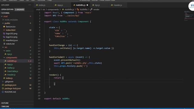 Insert Data ReactJS - Tutorial CRUD React JS Axios MySQL (STEP 4) смотреть онлайн