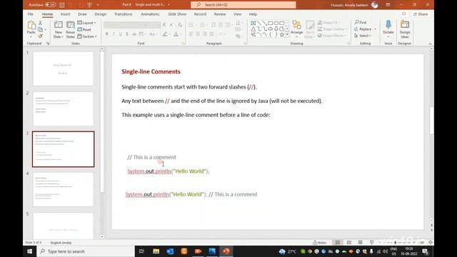 Java Comments // what is single line and multiline comments // Easy Learning Channel смотреть онлайн