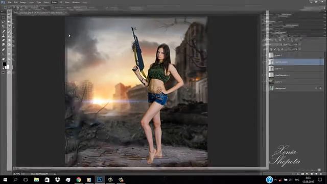 High-speed processing in photoshop CC Обработка фотошоп CC смотреть онлайн