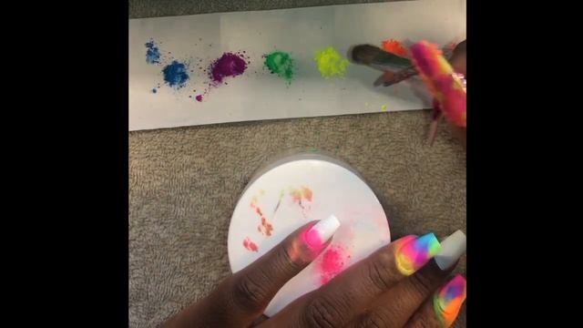 ✨How To |EASY Tie Dye Nail Art w/ PIGMENTS |NEON Rainbow Drip | Shann ✨ смотреть онлайн