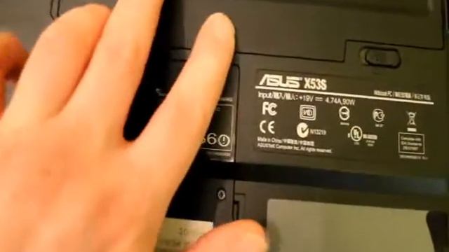 как разобрать Asus X53s чистка от пыли