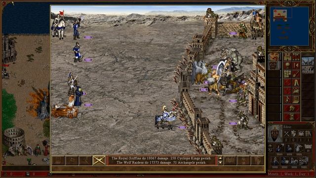 Heroes III - Stronghold Vs. Castle (Siege, 9999 Of Each Unit) смотреть онлайн