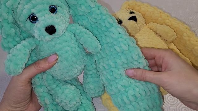 Мои вязаные кролики и зайки ♡ Игрушки из плюшевой пряжи крючком!♡ смотреть онлайн
