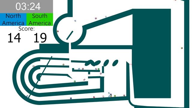 Countryballs Marble Race Duels #3 North America vs South America смотреть онлайн