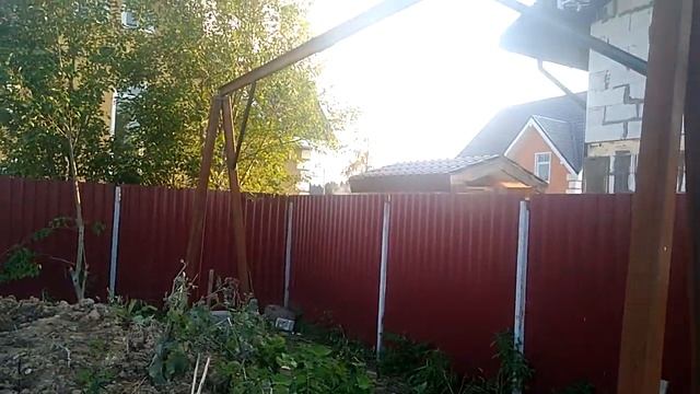 Навес металл зад опора 12 м высота 3 м. Огромная опора.