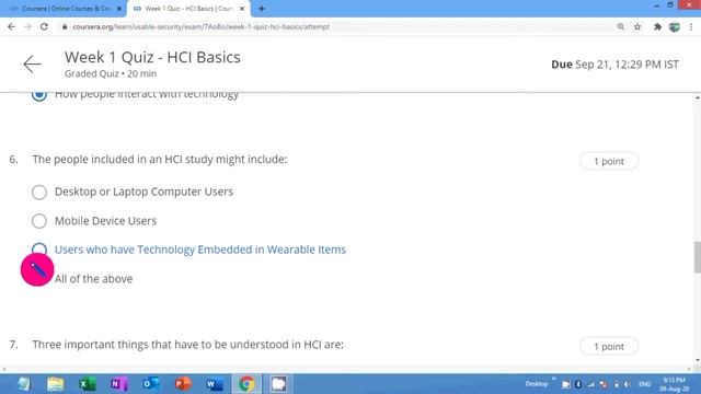 Coursera : Usable Security Week 1 HCI Basics Quiz Answers | University of Maryland Cyber Security смотреть онлайн