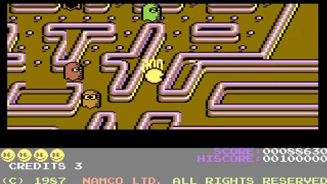 Pac Mania PACMANIA FAST SPEED DAY MODE MODE 5513 PACMAN PAC MAN C64 COMMODORE 64 COMMODORE 64