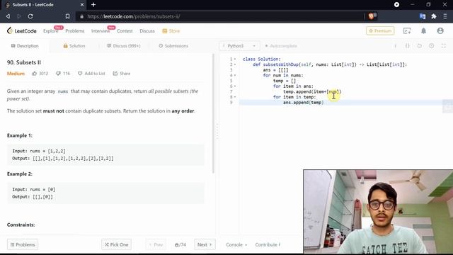 Subsets II Mathematical Solution in Python3, Explained Simply смотреть онлайн
