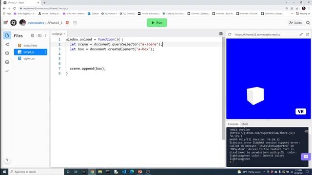 AFrame Lesson 2 1: Create, modify and add components (JS) смотреть онлайн