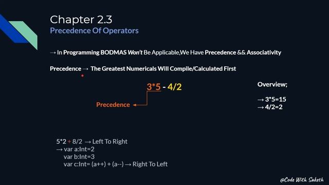 #2.4 Precedence && Associativity In Kotlin |Telugu| Saketh смотреть онлайн
