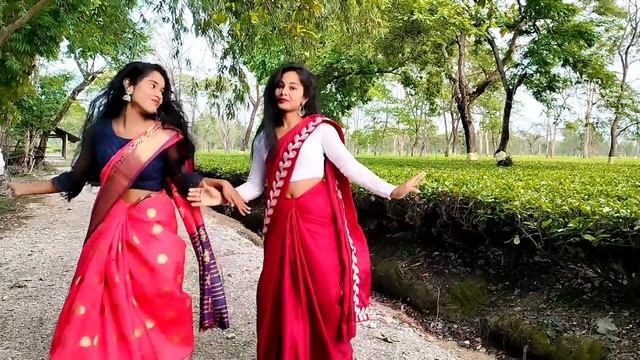 Lal tuktuk saree pora maiya//Bengali song//dancer cover смотреть онлайн