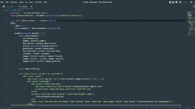 Manipulación del DOM con el uso de JavaScript | Template Strings | Interpolación смотреть онлайн