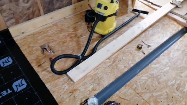 Каркасная баня своими руками. Проливной пол. Часть 2.