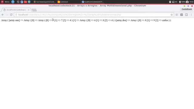 21 - Arrays o Arreglos - Array Multidimensional [PHP 7 - Español] смотреть онлайн