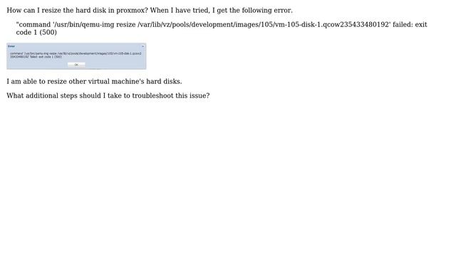 DevOps & SysAdmins: Proxmox resize failed: exit code 1 смотреть онлайн