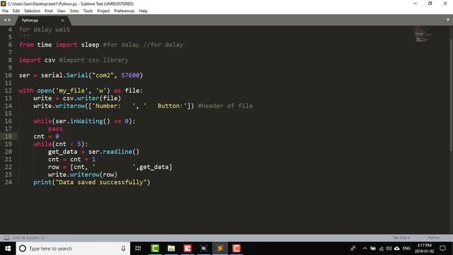 Python Programming with Embedded Systems - Part 11: CSV Files - Part 2: Sensor Value смотреть онлайн
