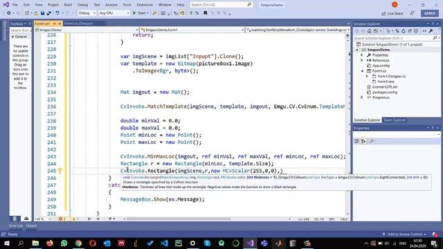 Emgucv # 36: Template Matching in Emgu CV смотреть онлайн