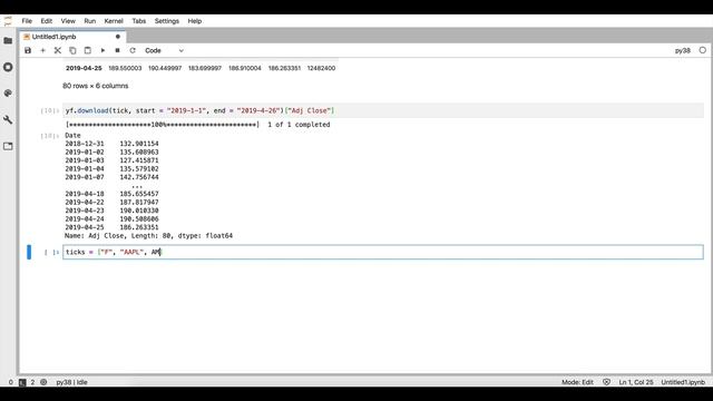 Import Stock Prices in Python using yfinance смотреть онлайн