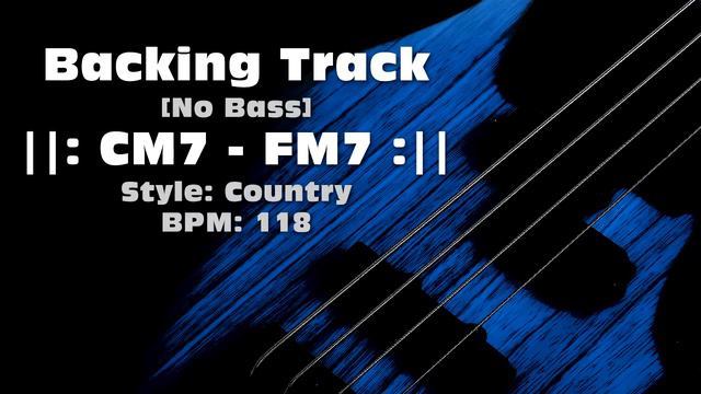 Backing Track [NO BASS] | Country | CM7 - FM7 | 118 Bpm