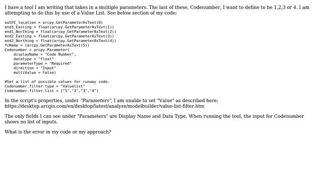 GIS: Unable to set ValueList for parameter in python tool in ArcGIS (2 Solutions!!) смотреть онлайн