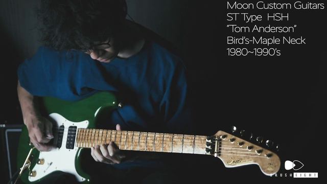 【Brush eight】Moon Custom Guitars HSH “Tom Anderson” Bird’s-Maple Neck 1980～1990’s【for sale】 смотреть онлайн