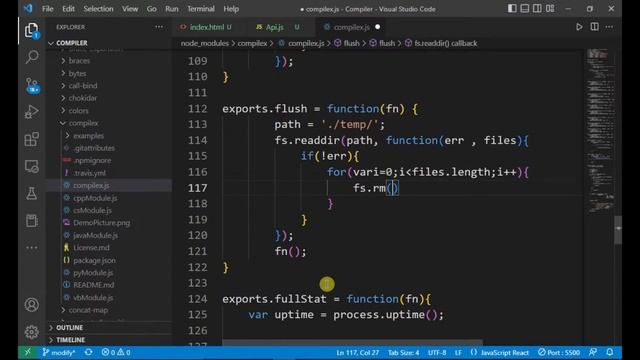 How to delete files at get request using nodejs compilex - fs.rm смотреть онлайн