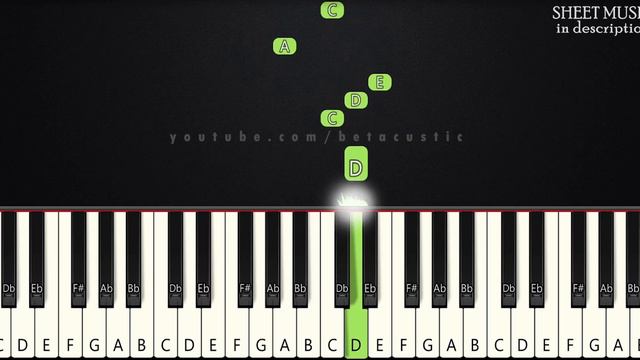 Blinding Lights - The Weeknd | SLOW BEGINNER PIANO TUTORIAL + SHEET MUSIC by Betacustic смотреть онлайн