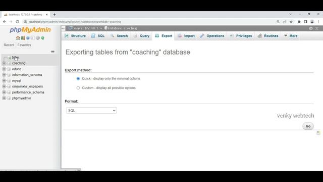 How to export and import mysql database in phpmyadmin telugu смотреть онлайн