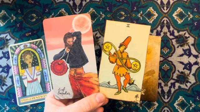 TAROT CARD OF THE DAY - TWO OF PENTACLES - ALONG WITH LIGHT LANGUAGE смотреть онлайн