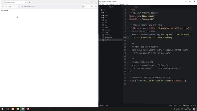 How To Add Files & Folders In PHP ZIP смотреть онлайн