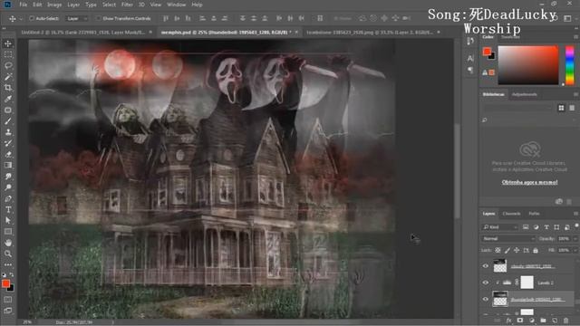 How to Make a Phonk Mixtape Album Cover Tutorial/Speed Art [Photoshop CC] смотреть онлайн