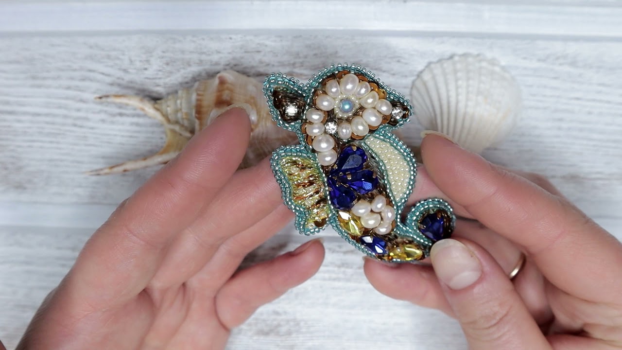 Брошь морской конек. Обзор броши. Брошь своими руками.