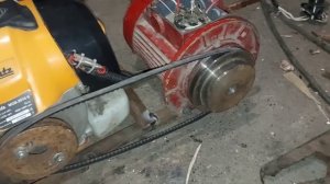 Самодельный генератор из бензокосы.