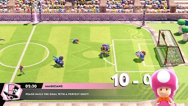 Mario Strikers Battle League Team Peach vs Team Donkey Kong in Royal Castle смотреть онлайн