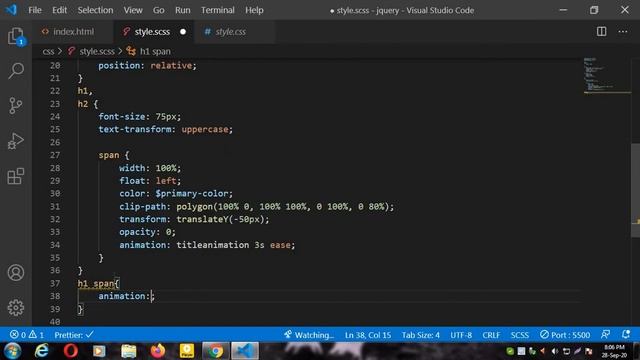 SCSS TEXT ANIMATION смотреть онлайн