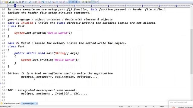CORE JAVA + ADV. JAVA tutorials || Demo - 3 || by Mr. Ram On 07-07-2021 @5PM IST смотреть онлайн