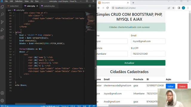 CRUD SIMPLES COM BOOTSTRAP PHP, MySQL, JQUERY e AJAX Aula #7 Delete смотреть онлайн