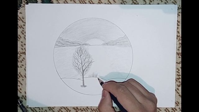 как на рисовать пейзаж природа| how to draw landscape| manzara tabiat rasmini oson chizish √] смотреть онлайн