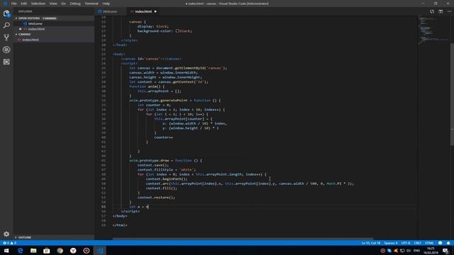 Крутая анимация JavaScript. Canvas смотреть онлайн