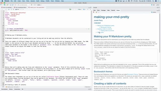 Making your R Markdown Pretty смотреть онлайн