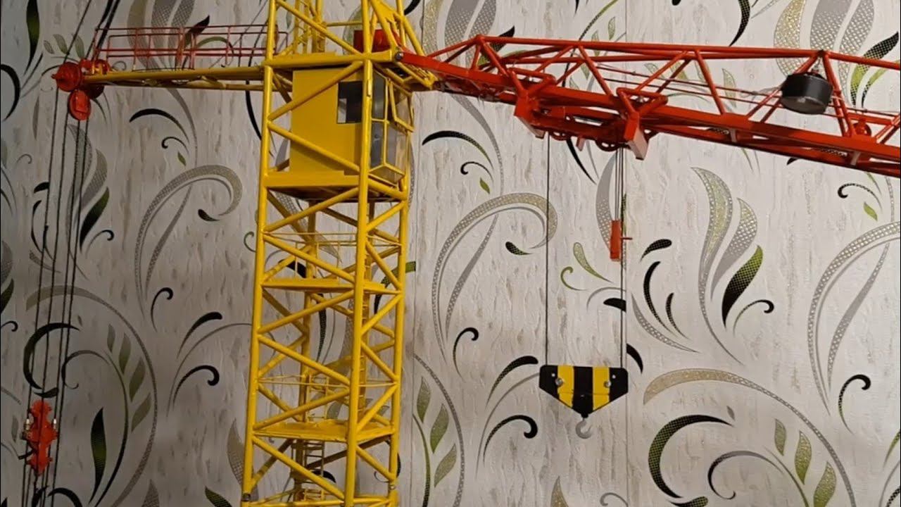 Модель башенного крана КБ-502. Монтаж. смотреть онлайн