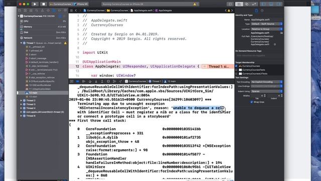 Table cells must have reuse identifiers - ответ на вопрос студента смотреть онлайн