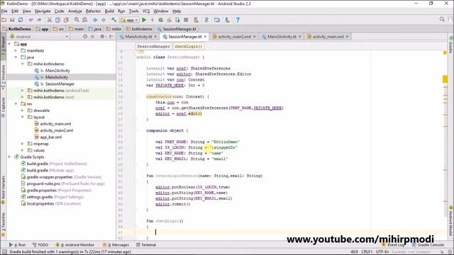 #36 Kotlin Android Tutorial | Session Management using Shared Preferences смотреть онлайн